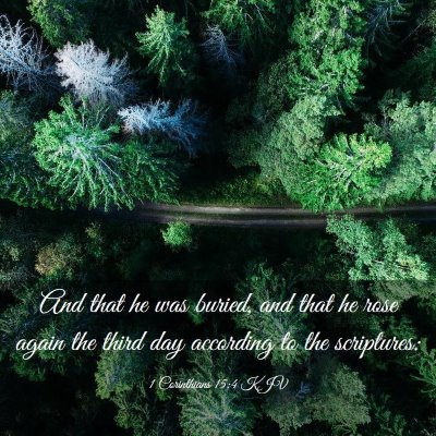 Picture 03 - 1 Corinthians 15:4 KJV - And that he was buried, and that he rose again - Bible Verse Picture