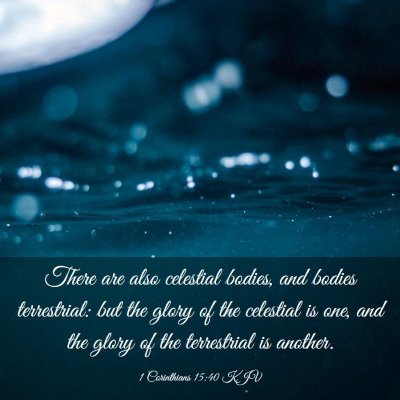 Picture 03 - 1 Corinthians 15:40 KJV - There are also celestial bodies, and bodies - Bible Verse Picture