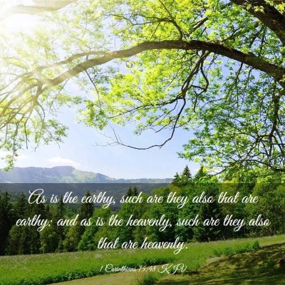 Picture 03 - 1 Corinthians 15:48 KJV - As is the earthy, such are they also that are - Bible Verse Picture