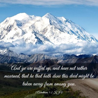 Picture 03 - 1 Corinthians 5:2 KJV - And ye are puffed up, and have not rather - Bible Verse Picture