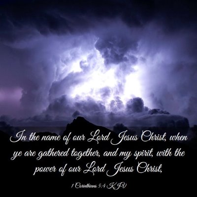 Picture 03 - 1 Corinthians 5:4 KJV - In the name of our Lord Jesus Christ, when ye are - Bible Verse Picture