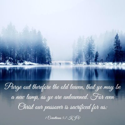 Picture 03 - 1 Corinthians 5:7 KJV - Purge out therefore the old leaven, that ye may - Bible Verse Picture