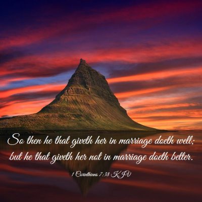 Picture 03 - 1 Corinthians 7:38 KJV - So then he that giveth her in marriage doeth - Bible Verse Picture