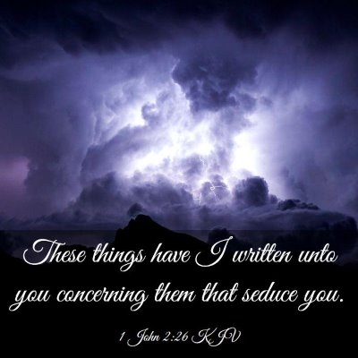 Picture 03 - 1 John 2:26 KJV - These things have I written unto you concerning - Bible Verse Picture