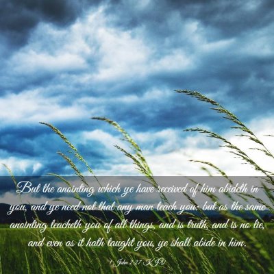 Picture 03 - 1 John 2:27 KJV - But the anointing which ye have received of him - Bible Verse Picture