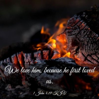 Picture 03 - 1 John 4:19 KJV - We love him, because he first loved - Bible Verse Picture