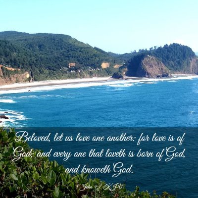 Picture 03 - 1 John 4:7 KJV - Beloved, let us love one another: for love is of - Bible Verse Picture