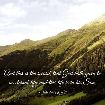 Picture 03 - 1 John 5:11 KJV - And this is the record, that God hath given to us - Bible Verse Picture