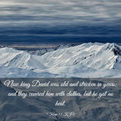 Picture 03 - 1 Kings 1:1 KJV - Now king David was old and stricken in years; and - Bible Verse Picture