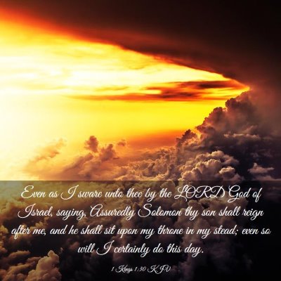 Picture 03 - 1 Kings 1:30 KJV - Even as I sware unto thee by the LORD God of - Bible Verse Picture