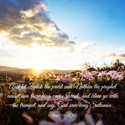 Picture 03 - 1 Kings 1:34 KJV - And let Zadok the priest and Nathan the prophet - Bible Verse Picture