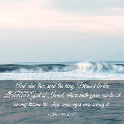Picture 03 - 1 Kings 1:48 KJV - And also thus said the king, Blessed be the LORD - Bible Verse Picture