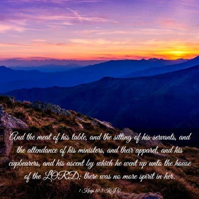 Picture 03 - 1 Kings 10:5 KJV - And the meat of his table, and the sitting of his - Bible Verse Picture