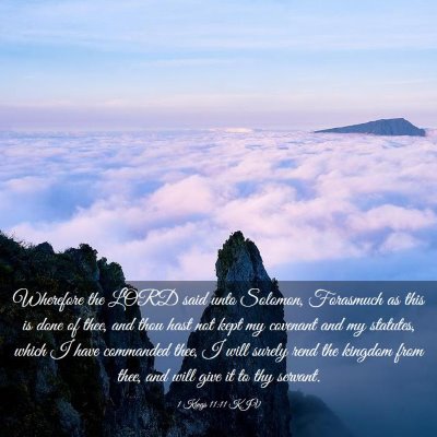 Picture 03 - 1 Kings 11:11 KJV - Wherefore the LORD said unto Solomon, Forasmuch - Bible Verse Picture