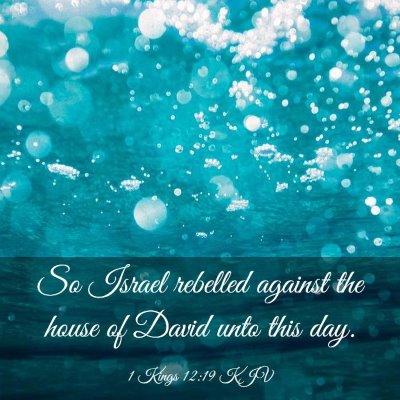 Picture 03 - 1 Kings 12:19 KJV - So Israel rebelled against the house of David - Bible Verse Picture