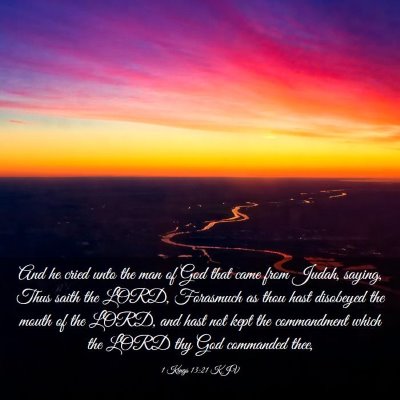 Picture 03 - 1 Kings 13:21 KJV - And he cried unto the man of God that came from - Bible Verse Picture