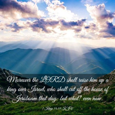 Picture 03 - 1 Kings 14:14 KJV - Moreover the LORD shall raise him up a king over - Bible Verse Picture