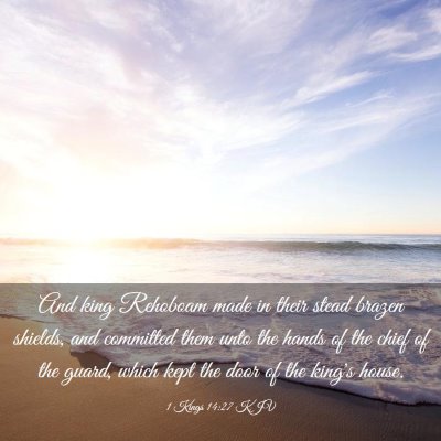 Picture 03 - 1 Kings 14:27 KJV - And king Rehoboam made in their stead brazen - Bible Verse Picture