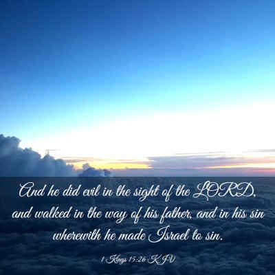Picture 03 - 1 Kings 15:26 KJV - And he did evil in the sight of the LORD, and - Bible Verse Picture