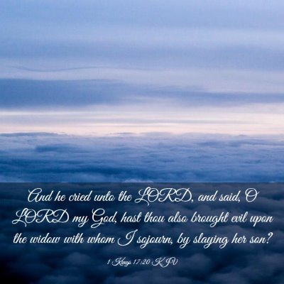 Picture 03 - 1 Kings 17:20 KJV - And he cried unto the LORD, and said, O LORD my - Bible Verse Picture