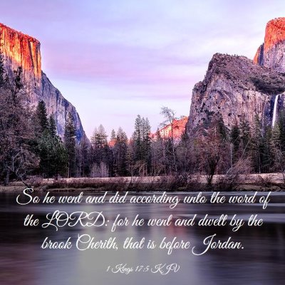 Picture 03 - 1 Kings 17:5 KJV - So he went and did according unto the word of the - Bible Verse Picture