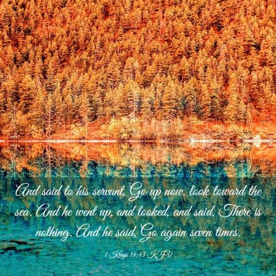 Picture 03 - 1 Kings 18:43 KJV - And said to his servant, Go up now, look toward - Bible Verse Picture