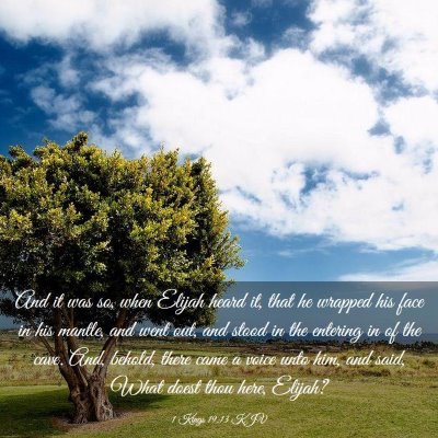 Picture 03 - 1 Kings 19:13 KJV - And it was so, when Elijah heard it, that he - Bible Verse Picture