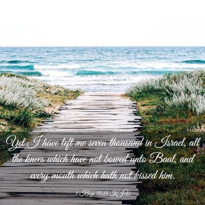 Picture 03 - 1 Kings 19:18 KJV - Yet I have left me seven thousand in Israel, all - Bible Verse Picture