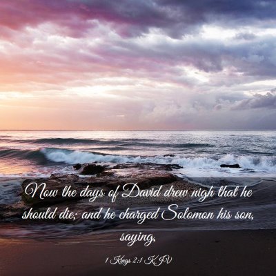 Picture 03 - 1 Kings 2:1 KJV - Now the days of David drew nigh that he should - Bible Verse Picture