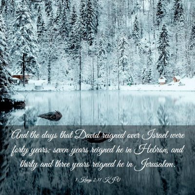 Picture 03 - 1 Kings 2:11 KJV - And the days that David reigned over Israel were - Bible Verse Picture
