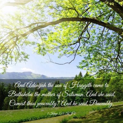 Picture 03 - 1 Kings 2:13 KJV - And Adonijah the son of Haggith came to Bathsheba - Bible Verse Picture
