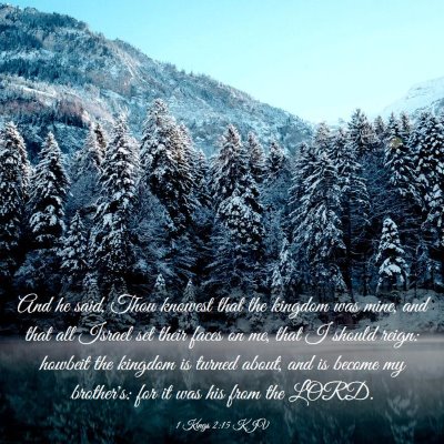 Picture 03 - 1 Kings 2:15 KJV - And he said, Thou knowest that the kingdom was - Bible Verse Picture