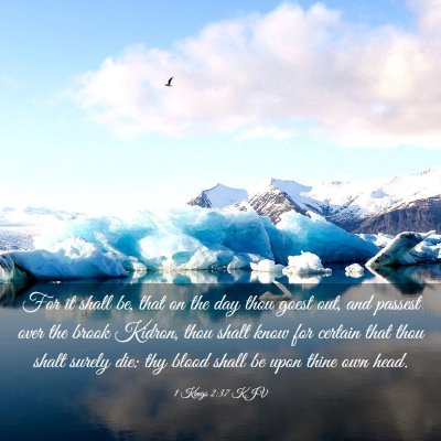 Picture 03 - 1 Kings 2:37 KJV - For it shall be, that on the day thou goest out, - Bible Verse Picture