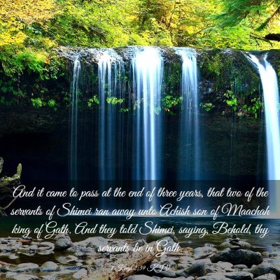 Picture 03 - 1 Kings 2:39 KJV - And it came to pass at the end of three years, - Bible Verse Picture