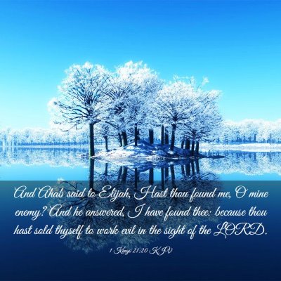Picture 03 - 1 Kings 21:20 KJV - And Ahab said to Elijah, Hast thou found me, O - Bible Verse Picture