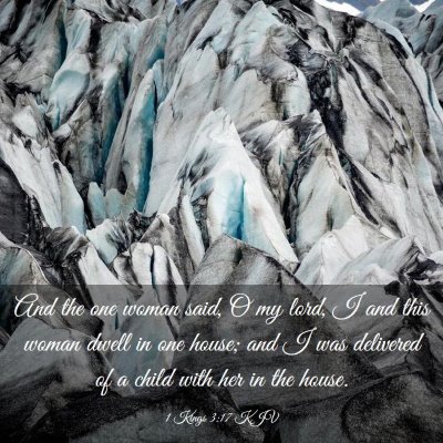Picture 03 - 1 Kings 3:17 KJV - And the one woman said, O my lord, I and this - Bible Verse Picture