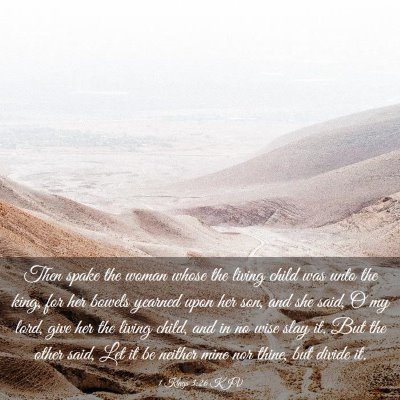 Picture 03 - 1 Kings 3:26 KJV - Then spake the woman whose the living child was - Bible Verse Picture