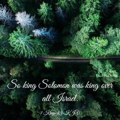 Picture 03 - 1 Kings 4:1 KJV - So king Solomon was king over all - Bible Verse Picture
