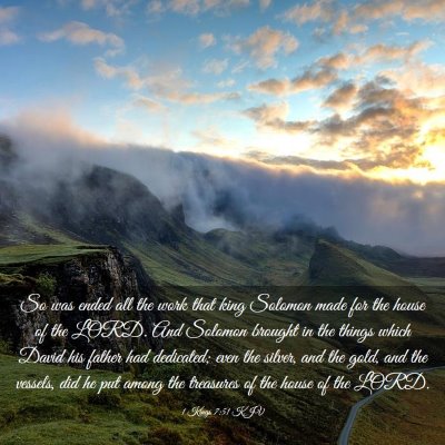 Picture 03 - 1 Kings 7:51 KJV - So was ended all the work that king Solomon made - Bible Verse Picture
