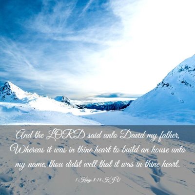 Picture 03 - 1 Kings 8:18 KJV - And the LORD said unto David my father, Whereas - Bible Verse Picture