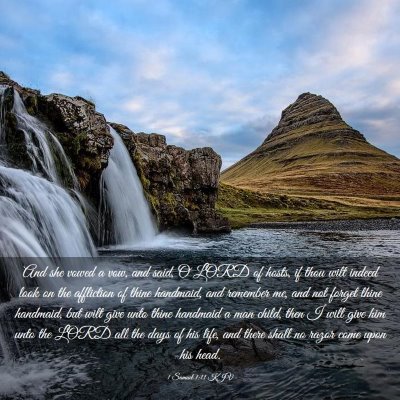 Picture 03 - 1 Samuel 1:11 KJV - And she vowed a vow, and said, O LORD of hosts, - Bible Verse Picture