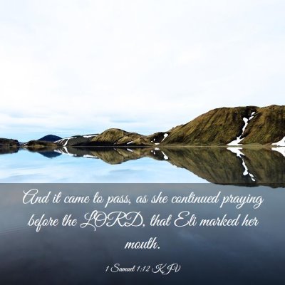 Picture 03 - 1 Samuel 1:12 KJV - And it came to pass, as she continued praying - Bible Verse Picture