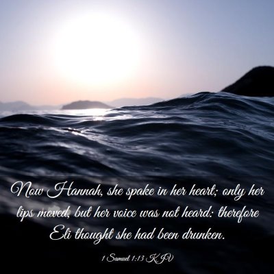 Picture 03 - 1 Samuel 1:13 KJV - Now Hannah, she spake in her heart; only her lips - Bible Verse Picture