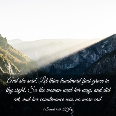 Picture 03 - 1 Samuel 1:18 KJV - And she said, Let thine handmaid find grace in - Bible Verse Picture