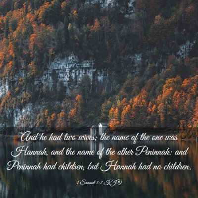Picture 03 - 1 Samuel 1:2 KJV - And he had two wives; the name of the one was - Bible Verse Picture