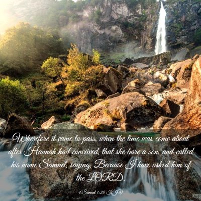 Picture 03 - 1 Samuel 1:20 KJV - Wherefore it came to pass, when the time was come - Bible Verse Picture