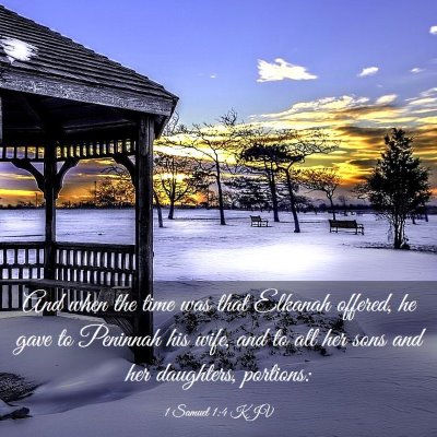 Picture 03 - 1 Samuel 1:4 KJV - And when the time was that Elkanah offered, he - Bible Verse Picture