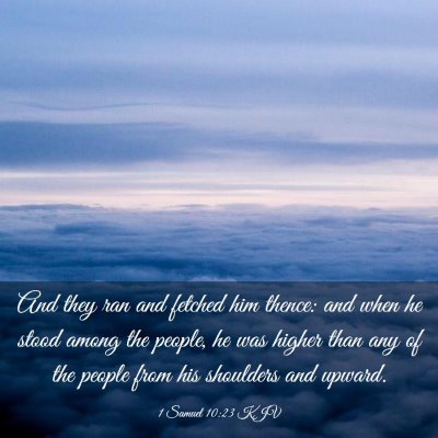 Picture 03 - 1 Samuel 10:23 KJV - And they ran and fetched him thence: and when he - Bible Verse Picture