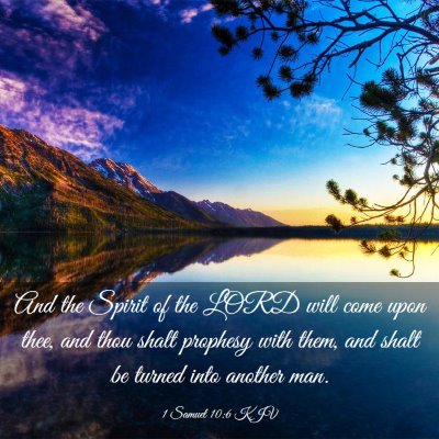 Picture 03 - 1 Samuel 10:6 KJV - And the Spirit of the LORD will come upon thee, - Bible Verse Picture