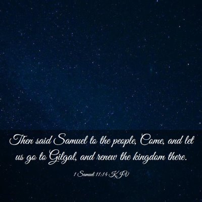 Picture 03 - 1 Samuel 11:14 KJV - Then said Samuel to the people, Come, and let us - Bible Verse Picture